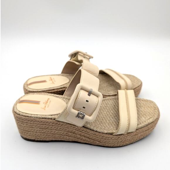Sam Edelman Carson Platform Wedge Espadrille Slide Sandal Cream US8.5 EU39 - Picture 3 of 12
